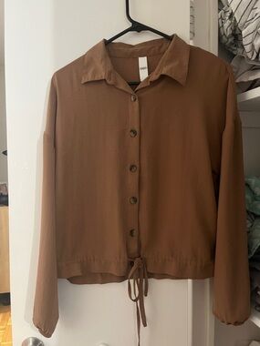 KAZO Brown Button-Up Shirt